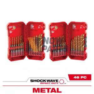 Juego de brocas de titanio SHOCKWAVE IMPACT DUTY (46 piezas)